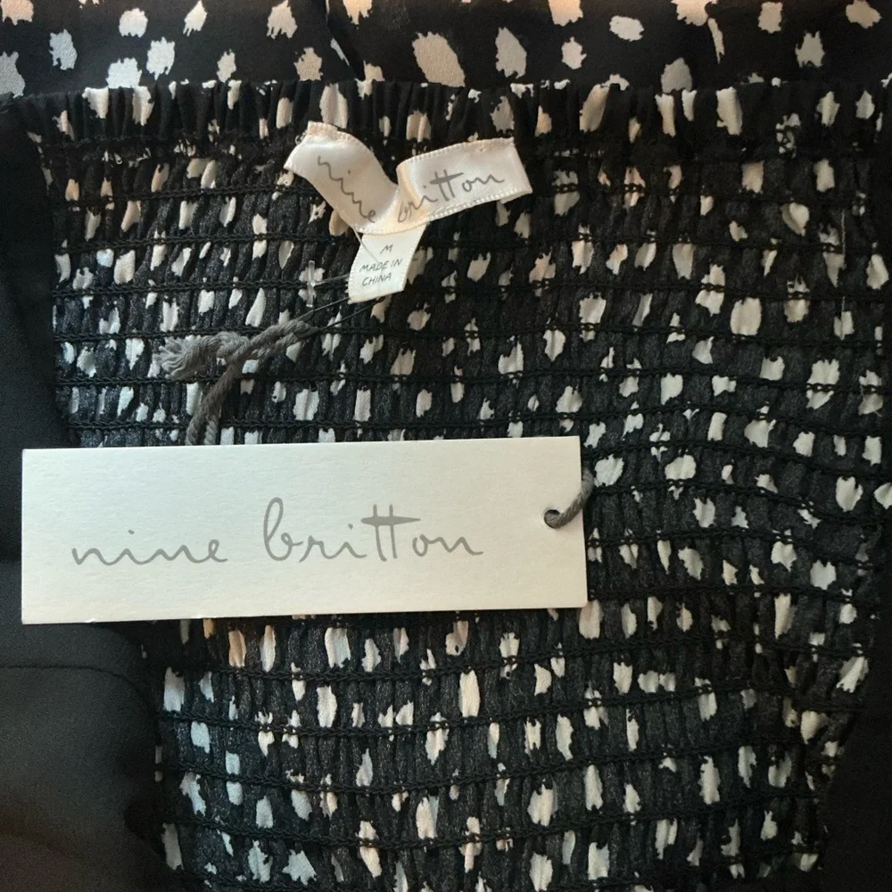 Black and White Sleeveless Mini Sundress Size Medium - Picture 5 of 6